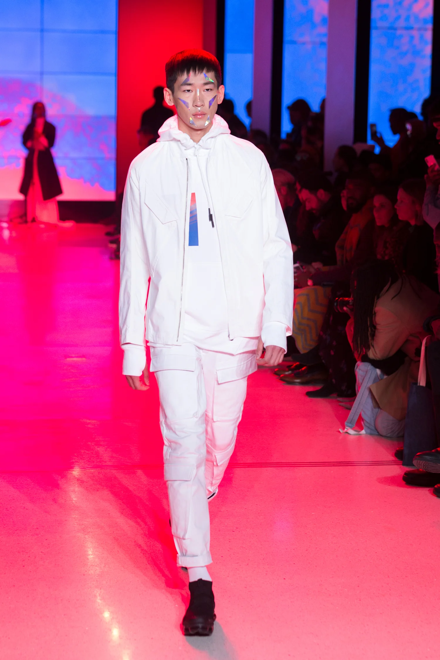 LOOK 10 ARC Tactical Shirt / White Oxford ARC Hood Sweatshirt / Optic White ARC Tactical Pant / White Nike Air VaporMax Utility .