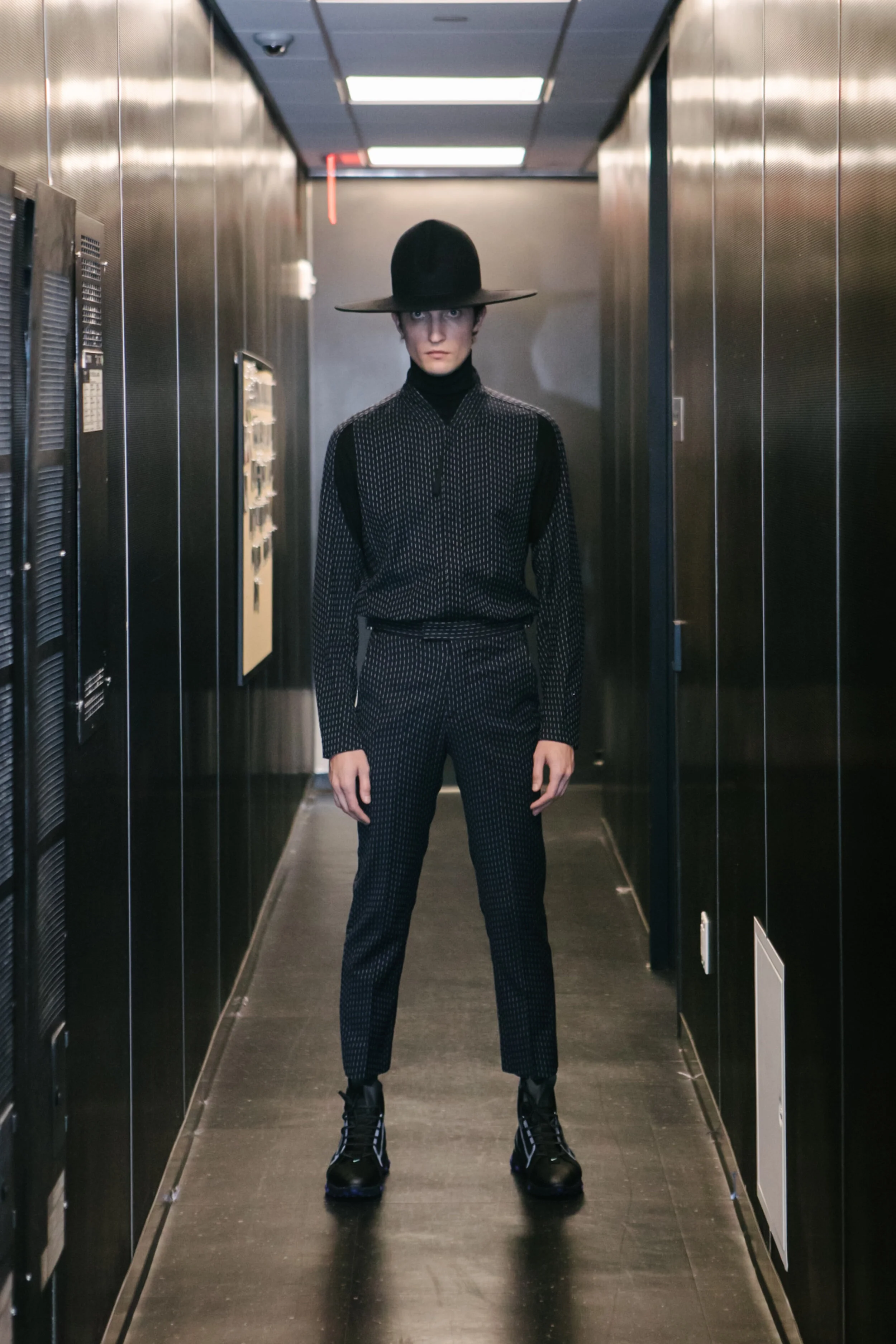 ARC Shirt Suit, 2-Piece, 2020 ARC Apres Shirt, ARC Trouser / Navy Broken Stripe Available To Order Upon Request →