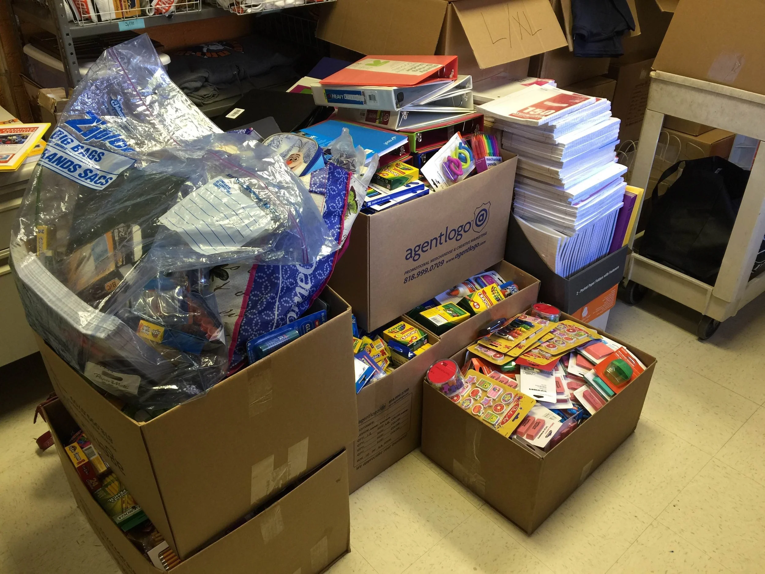 Supply Collection Drive at Chaminade HS 2015