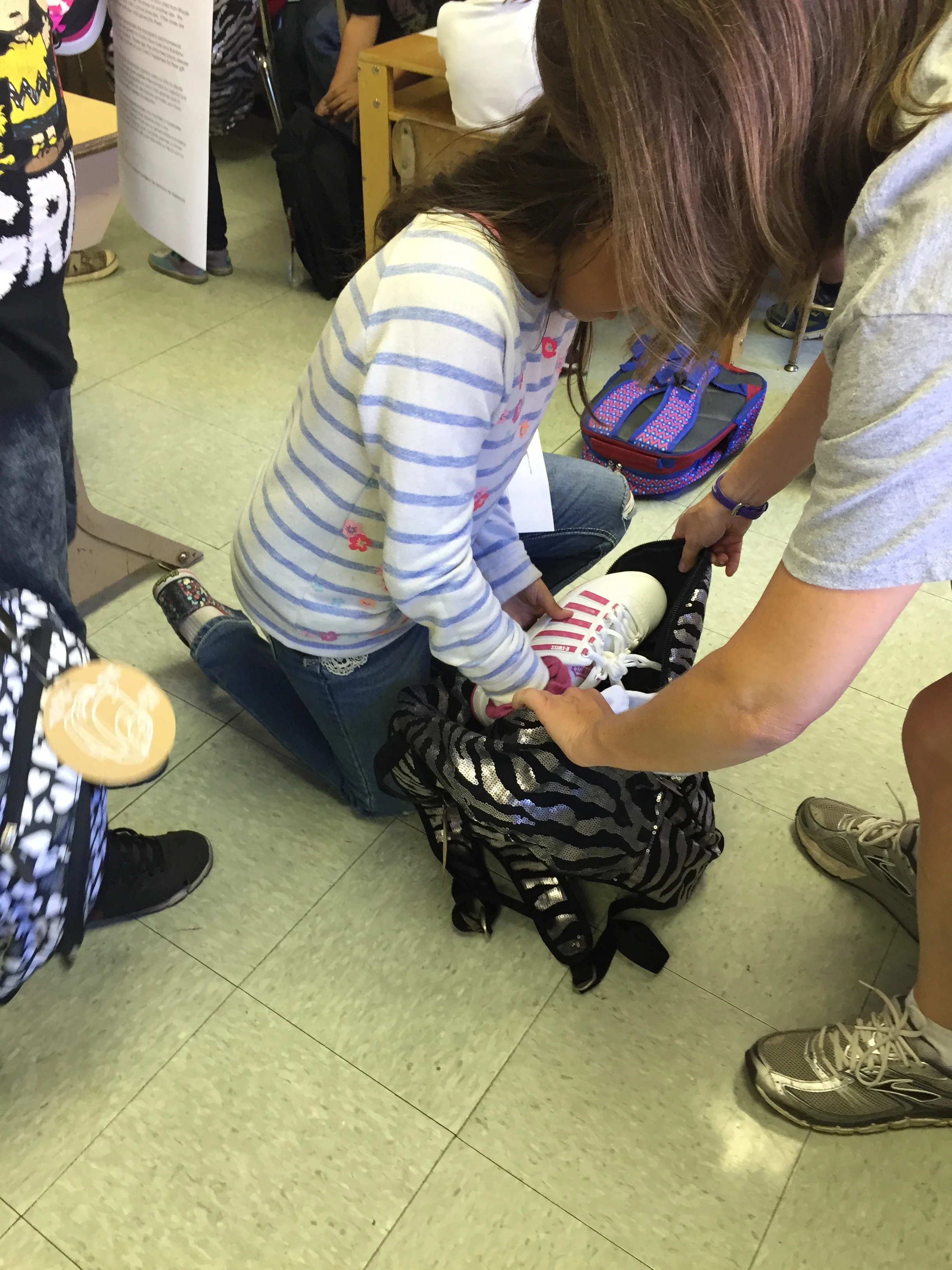 Rainbow Pack and Gotta Have Sole - Joint give away event at Strathern St. Elementary 2015