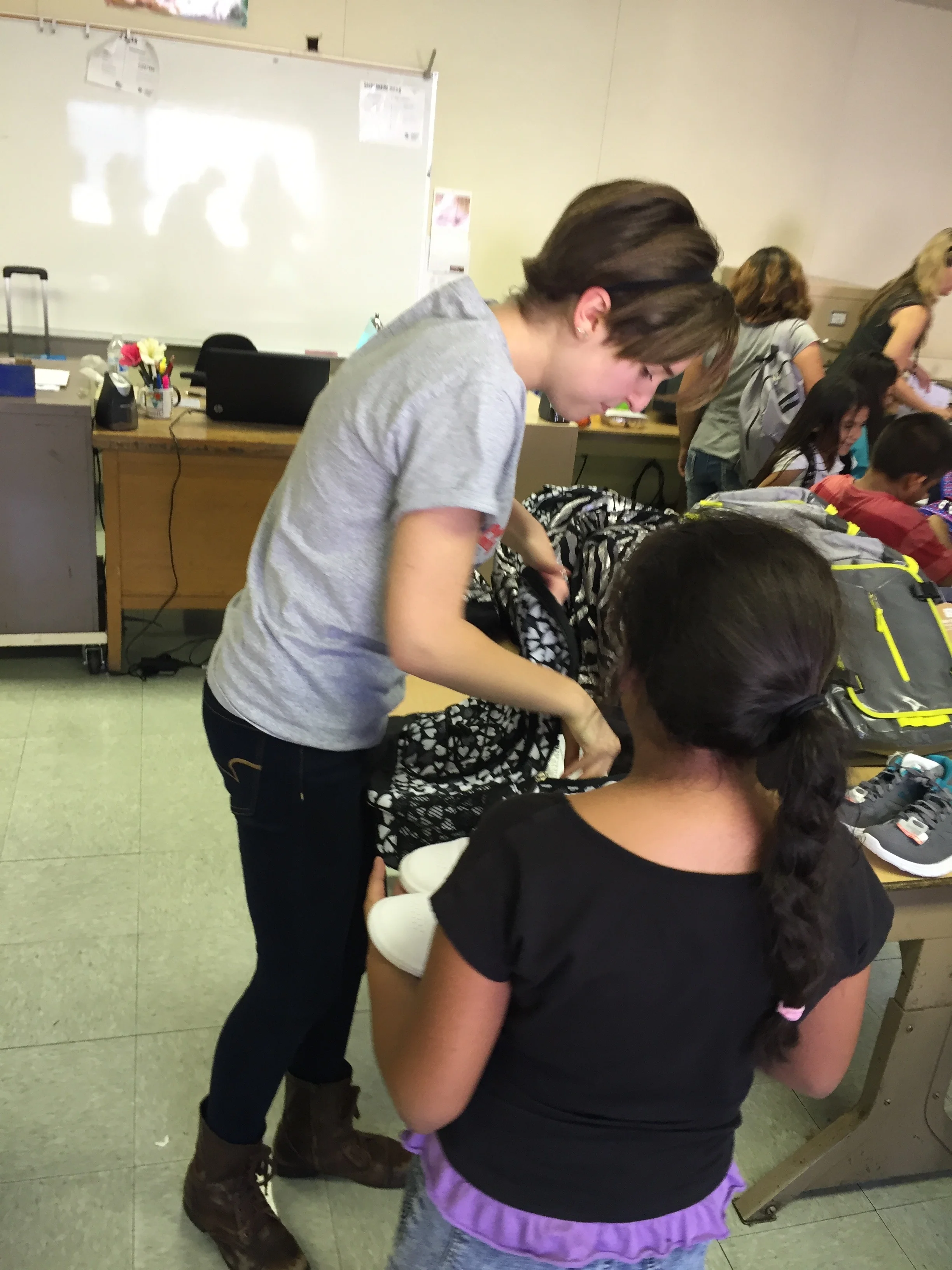 Rainbow Pack and Gotta Have Sole - Joint give away event at Strathern St. Elementary 2015