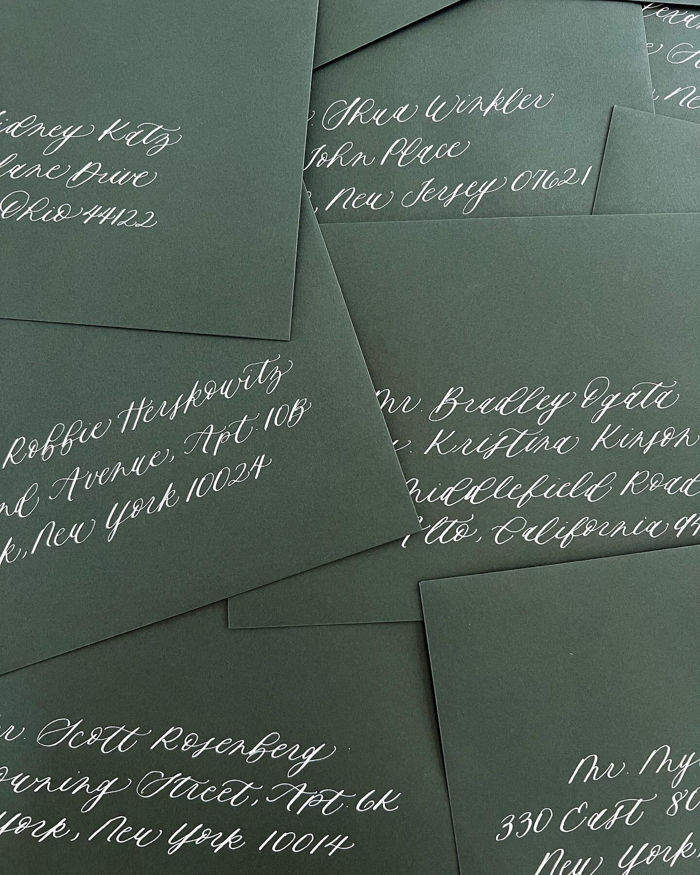 Loving these deep green envelopes that went out this week 💌
