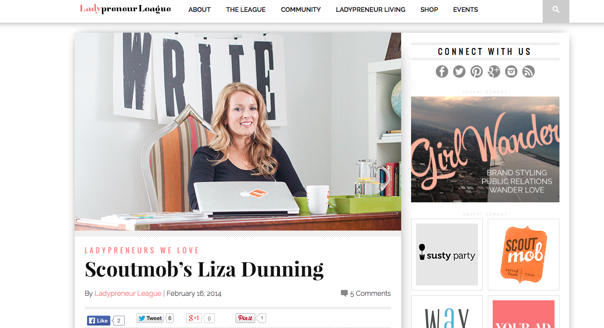 Interviewed by Ladypreneur League