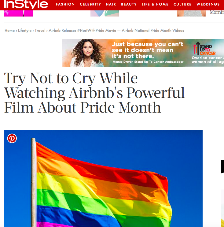InStyle magazine spotlighted our second Pride film: "Let's All #HostwithPride"! Try not to cry. InStyle dares you.&nbsp;