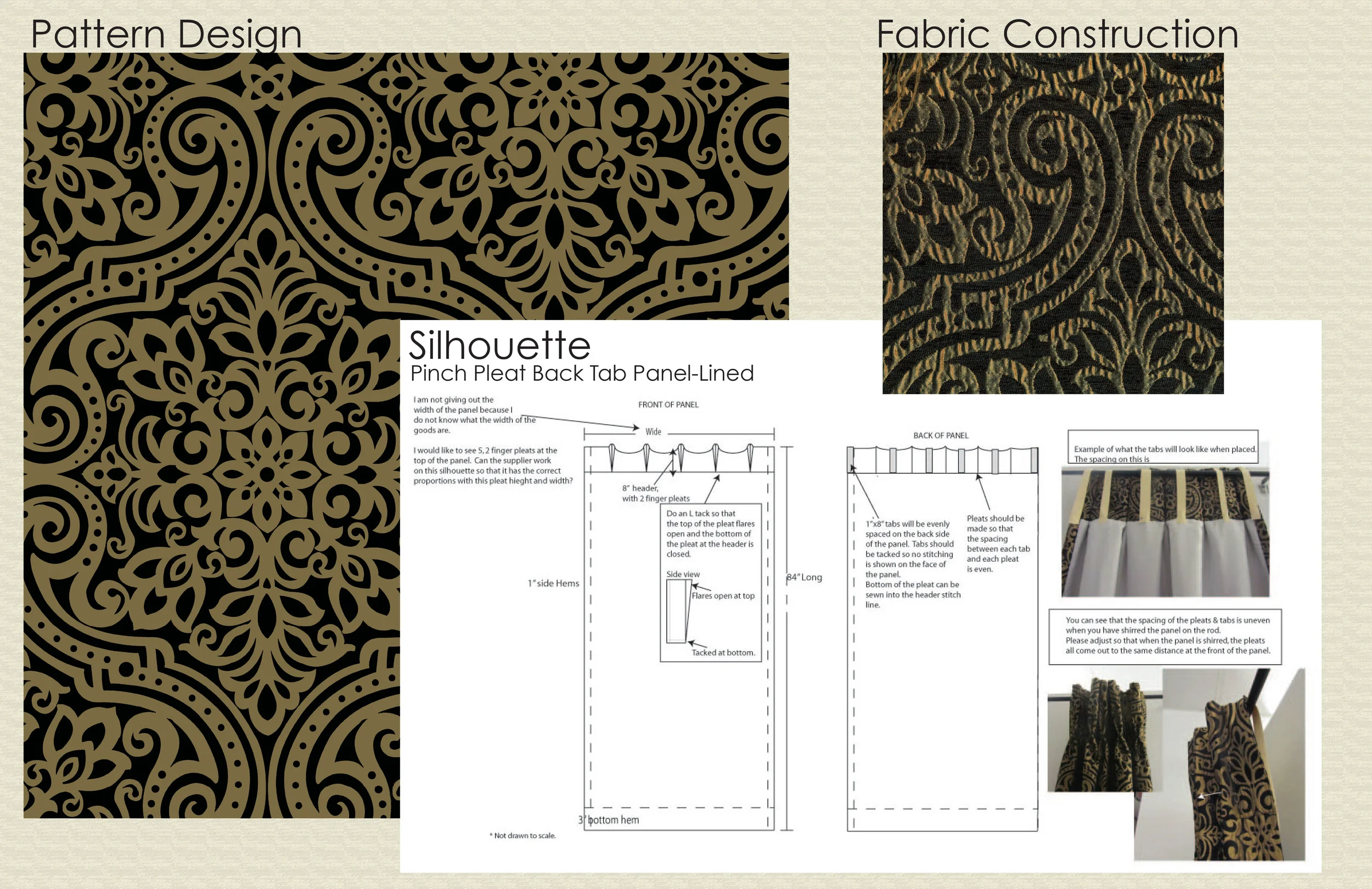 Original artwork translated into new chenille fabric construction