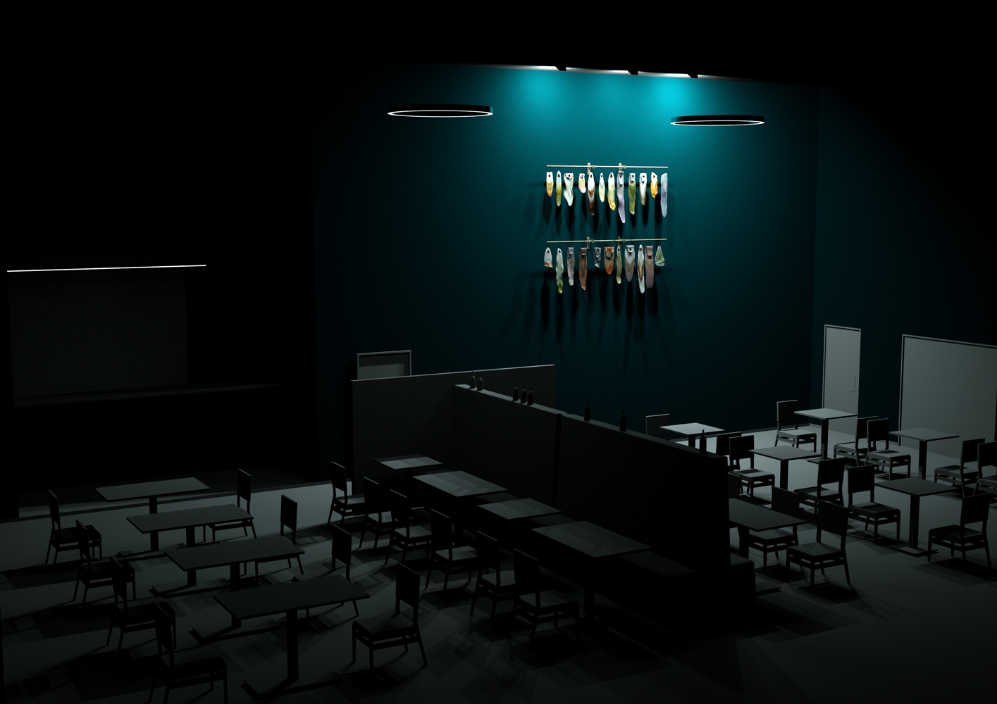 Rhino 3D Model and Octane Render Site Model with Artwork