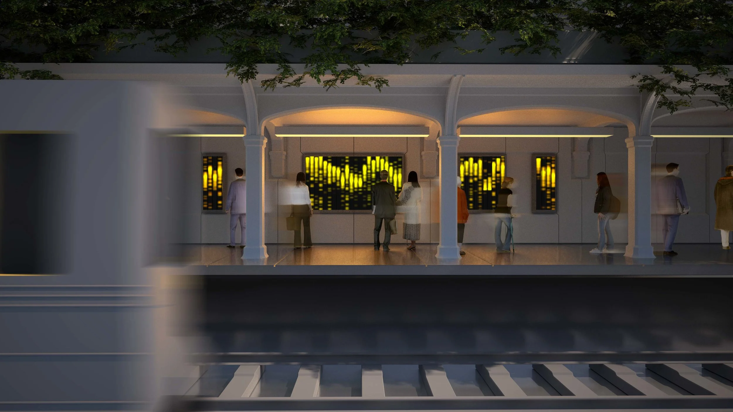 Rendering of Train Platform. Octane Render 