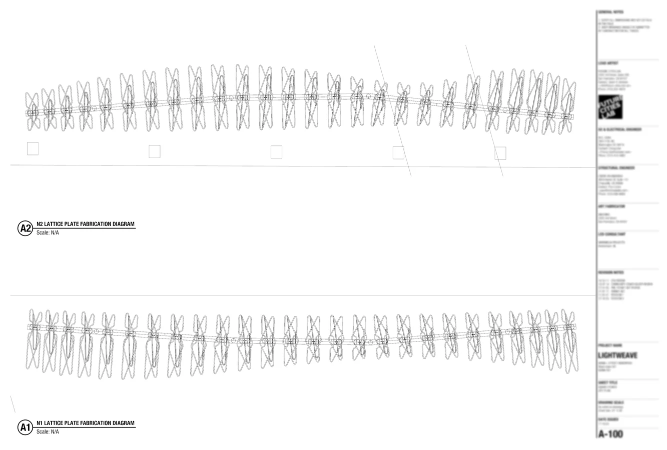 Schematic Plan View of Two Lattice Sections