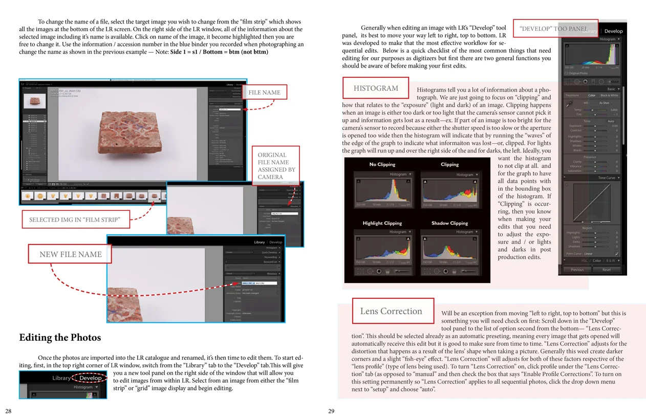 Excerpt from a manual I created for to train digitizing staff