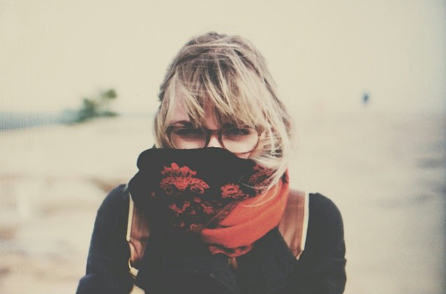  Molly on Stone Mountain, avoiding the cold!&nbsp; (taken via&nbsp;  Rob's instagram  )  