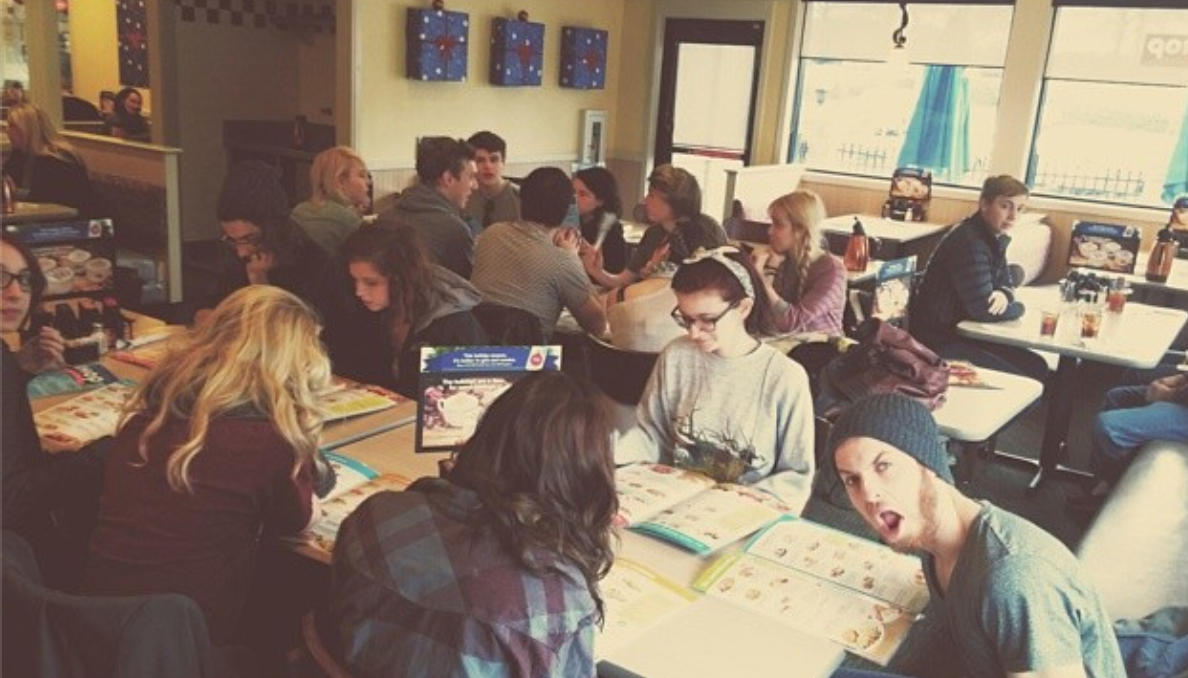  Taking over IHOP&nbsp; (taken via&nbsp;  Rob's instagram  )  