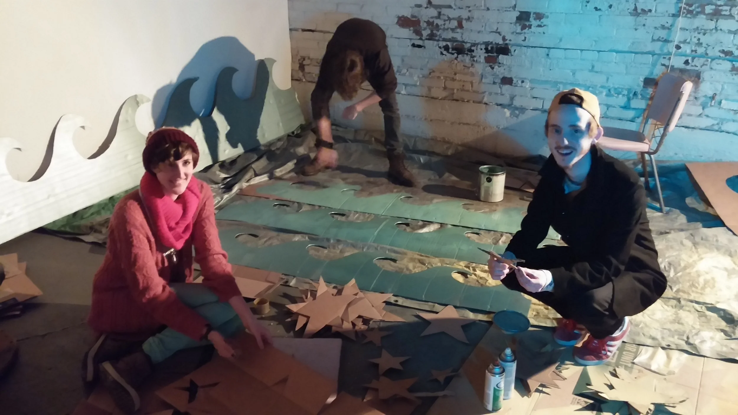 Behind the scenes setup of the set in Minneapolis; HUGE thanks to Marla Klein and David Kasyanyuk for helping Peter & I late into the night!