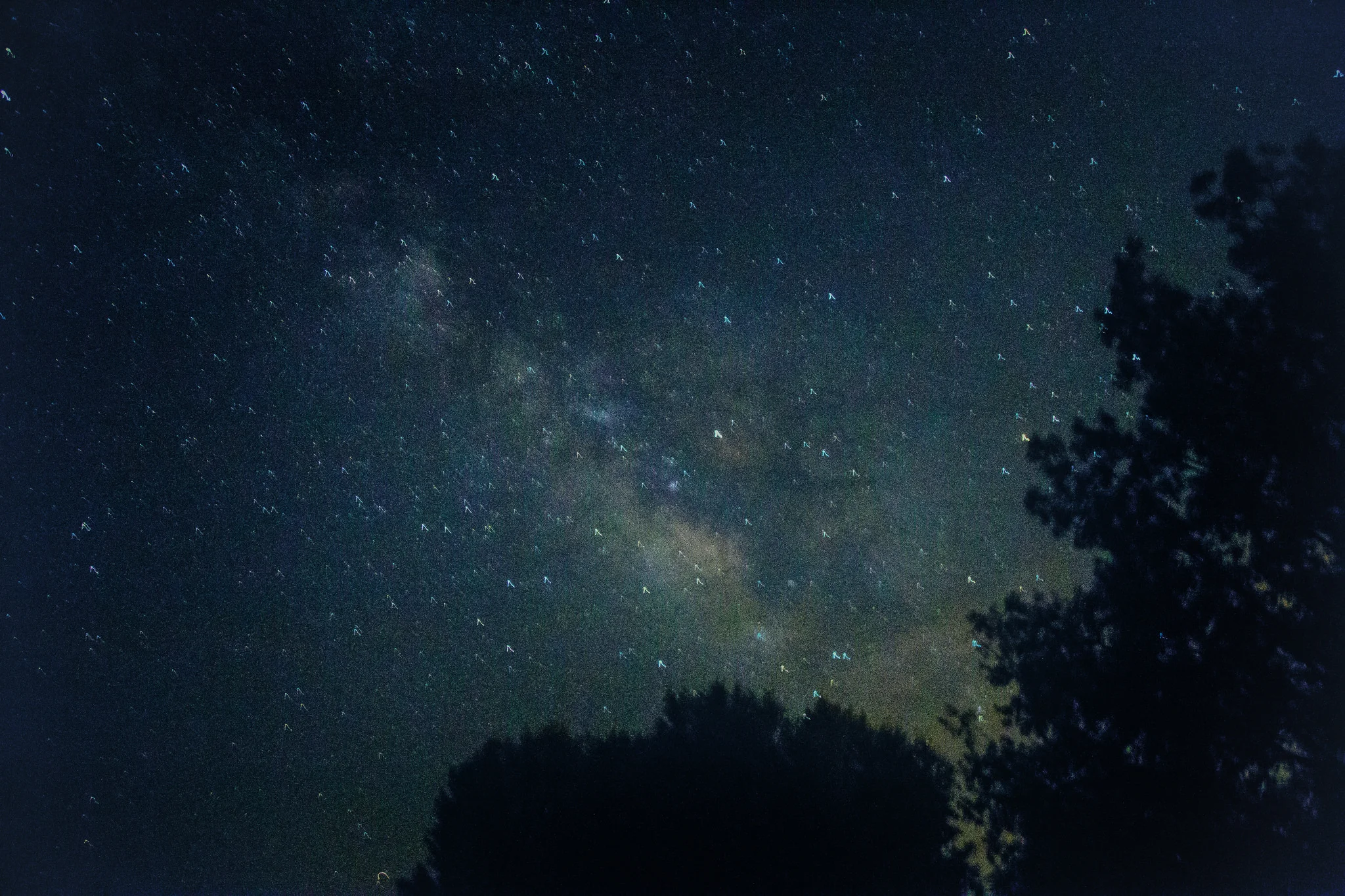 This is a photo of the Milky Way as see from the front porch of our cottage at the Campbell House in Twentynine Palms. It was taken at about 3:30 am. I literally ran out of bed in my pajamas, because I knew Sagittarius (located in the core of the Milky Way) would be above the horizon. It was incredible!