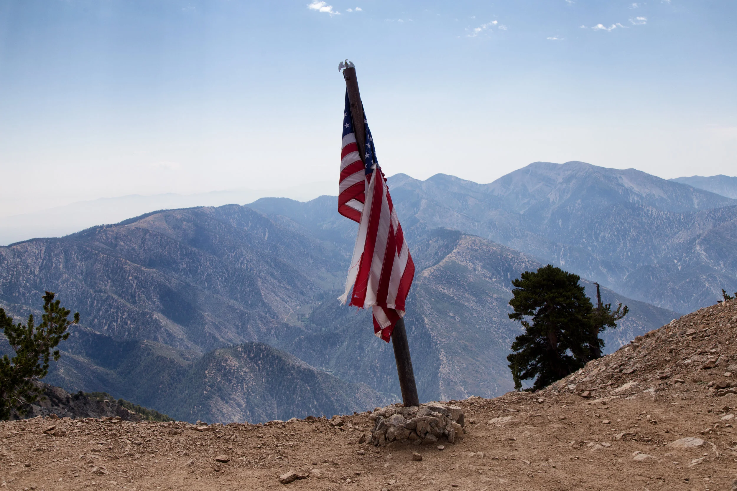 Our American flag with "Old Baldy" in the background.
