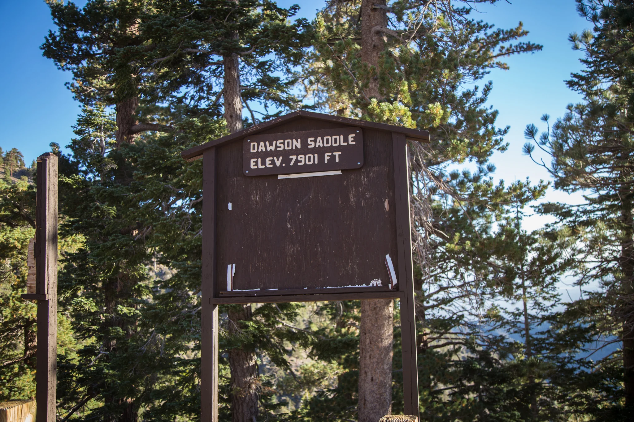 Parking at Dawson Saddle.