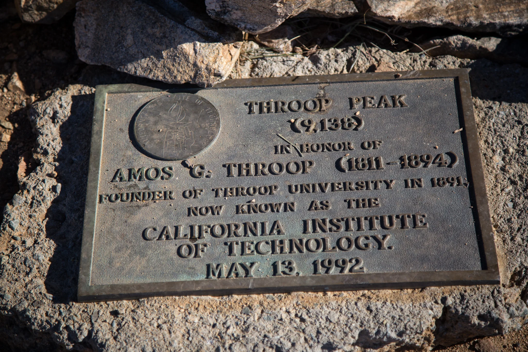I actually didn't know Amos G. Throop was the founder of what is now known as Cal Tech.