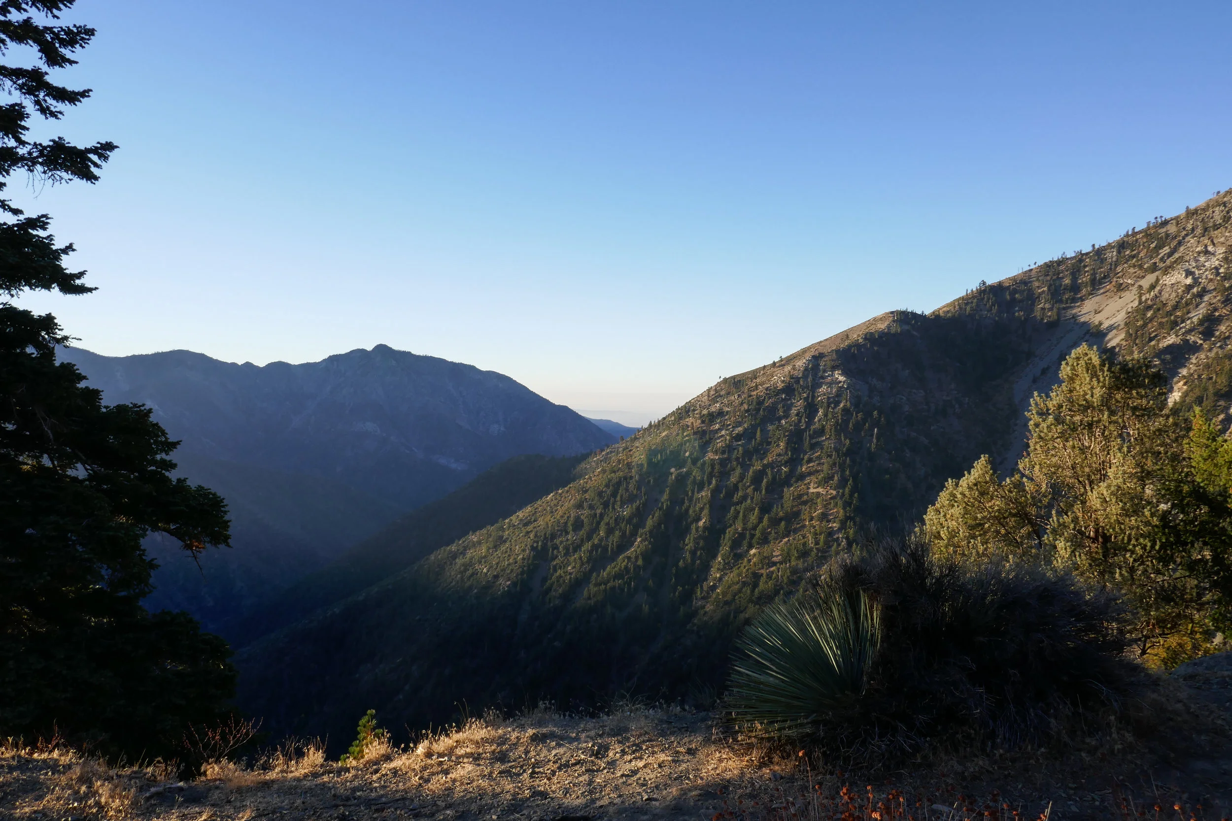 Sun starting to rise over the mountains making for the most beautiful morning light.