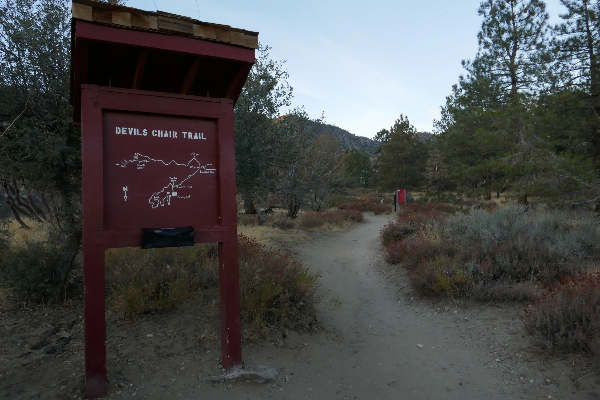 Sign at the beginning of the trail.