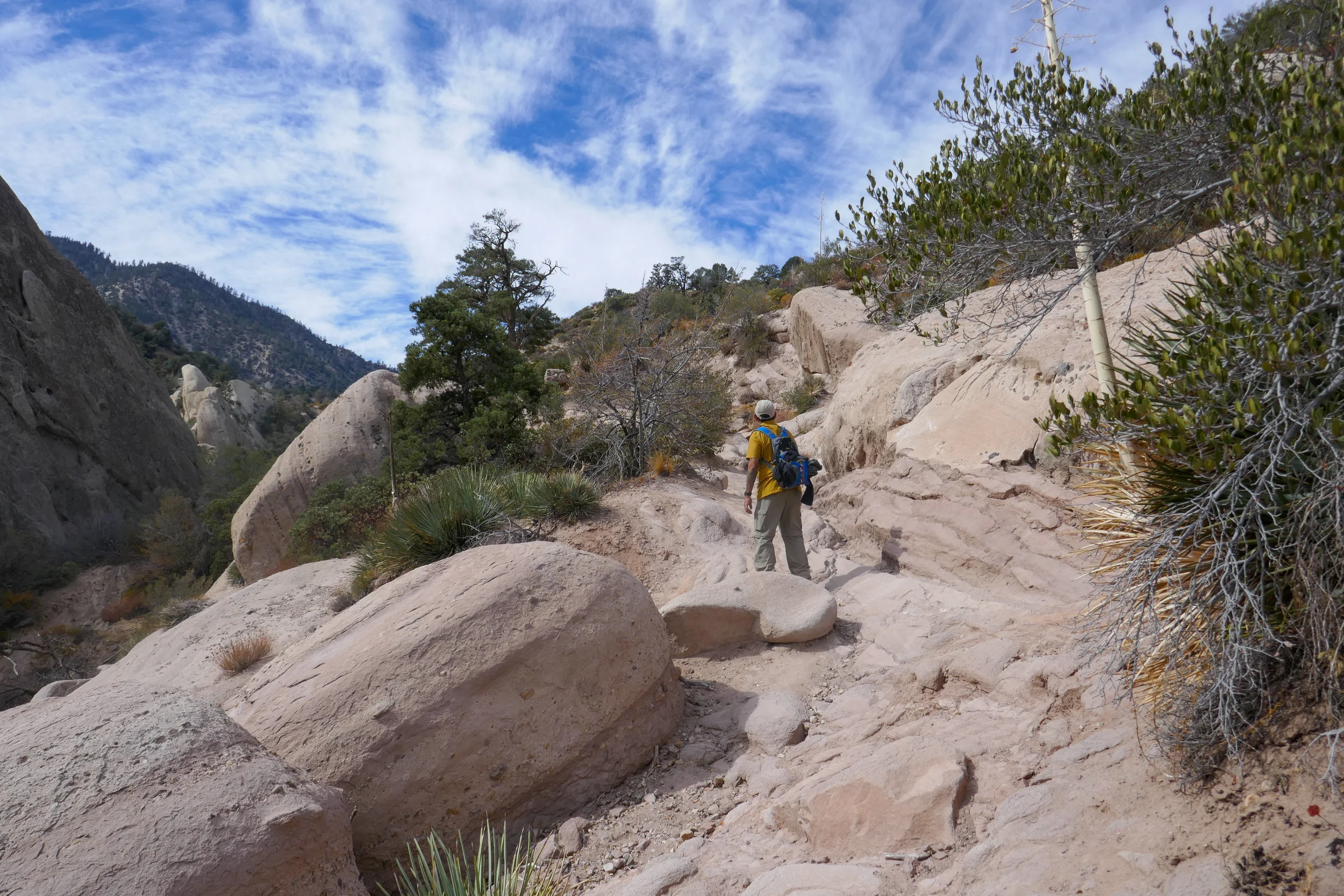 Climbing back up out of the punchbowl. It's a climb, but a short one.