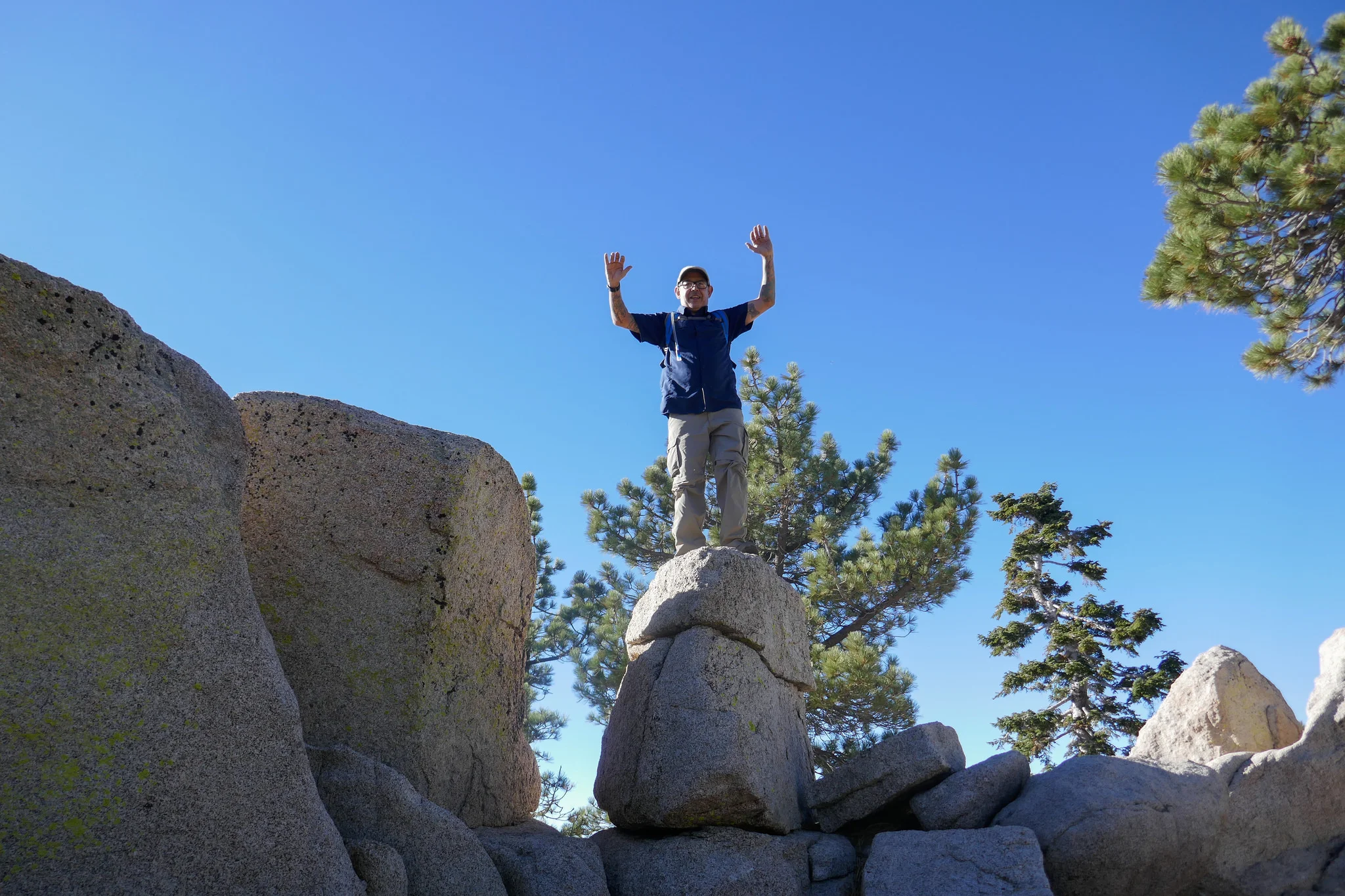 Summit! The geo tag is on the taller rock next to the one my husband is standing on.