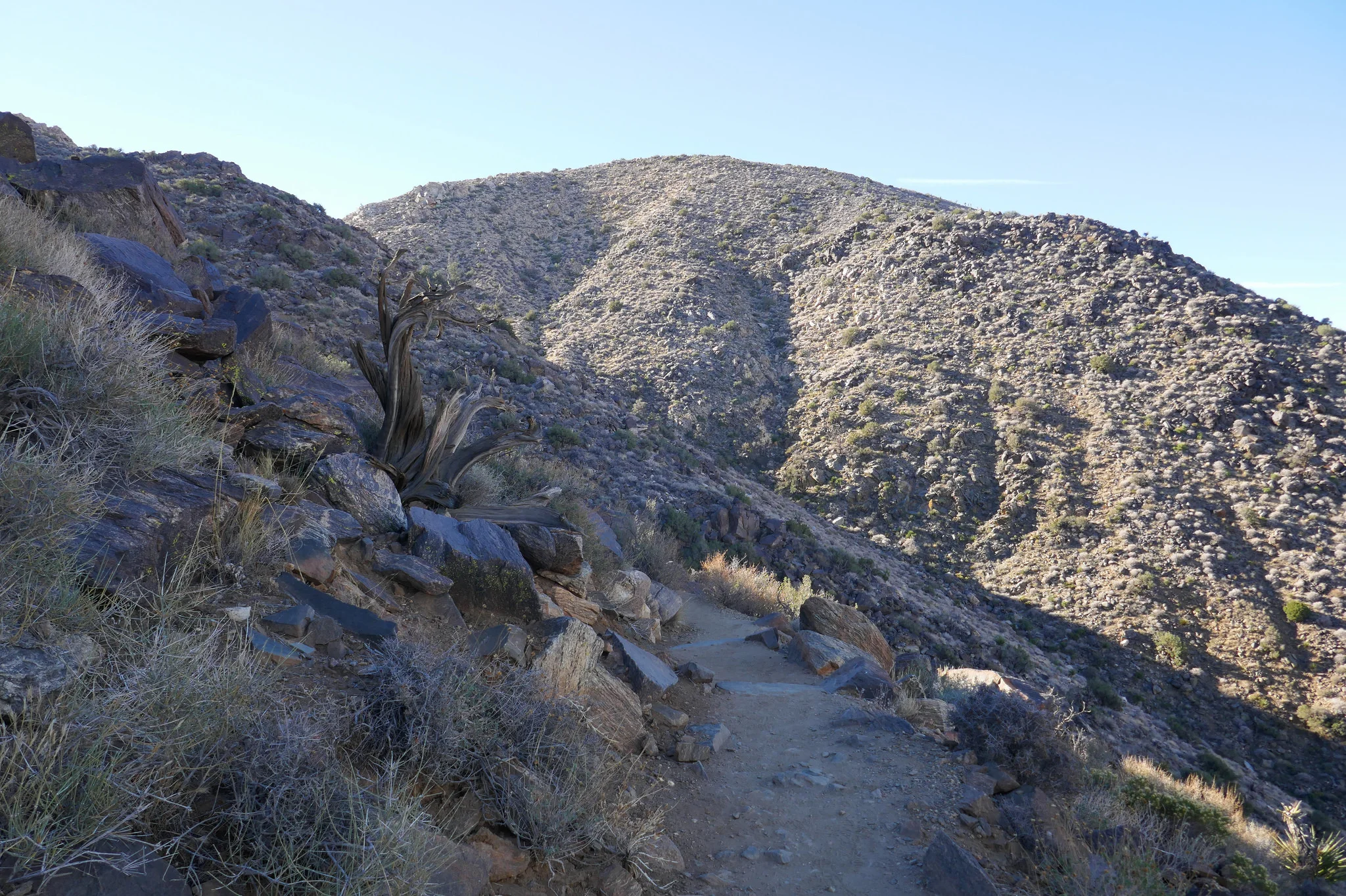 Winding around the mountain.