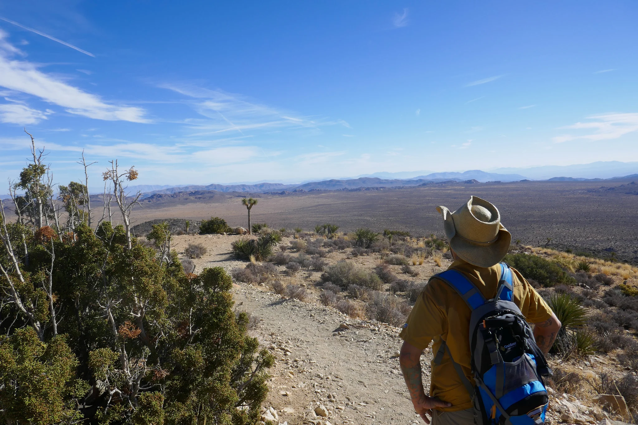 Looking back to enjoy the views.