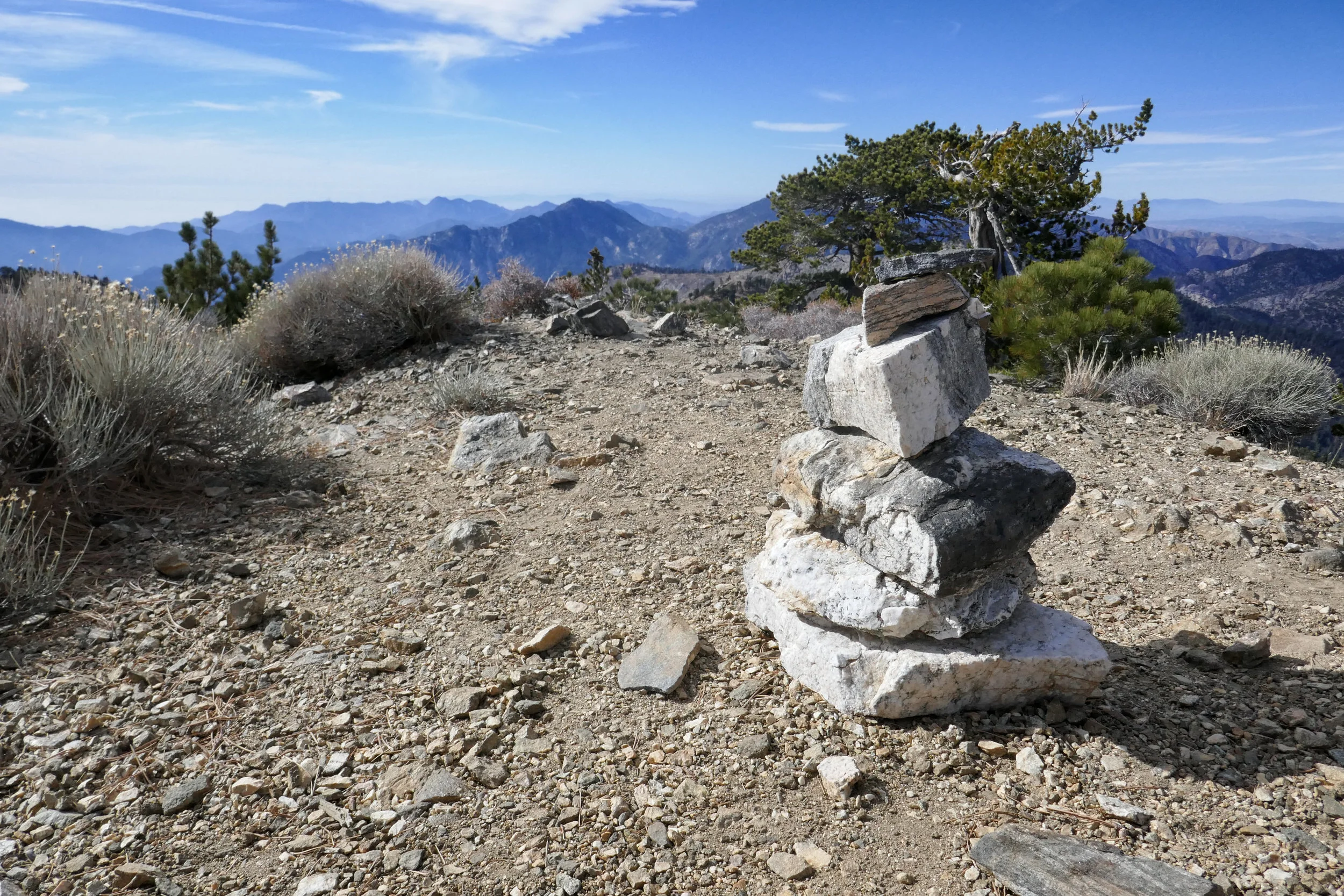 Dawson Saddle to Mount Hawkins 8,925' and Throop Peak 9,138', 6 miles RT (1,480' +/-) December 3, 2017