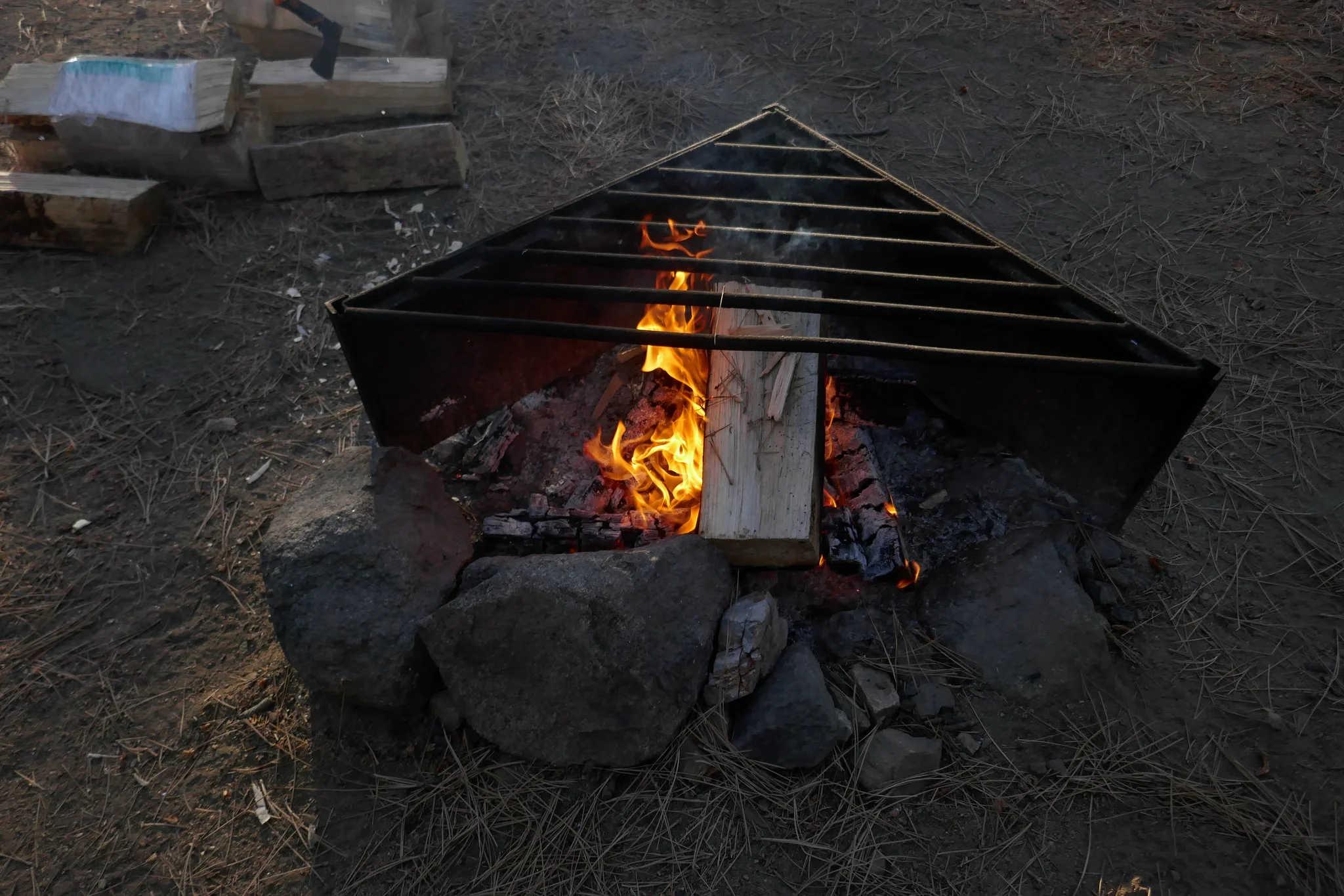 A warm fire. We needed it!