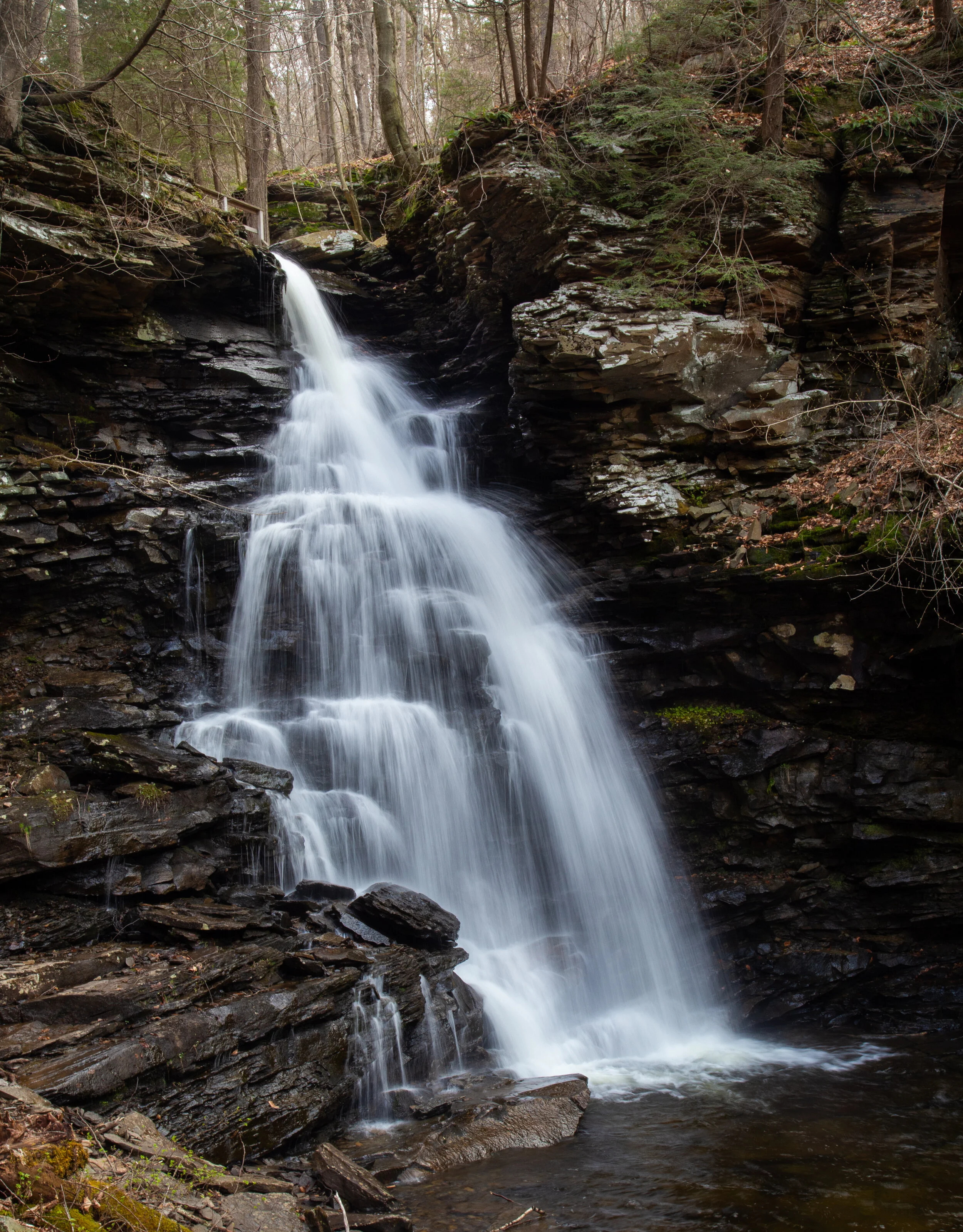 Ricketts Glen State Park, Falls Trail Loop, 9.6 Miles RT, 1,122' +/-, April 19, 2021