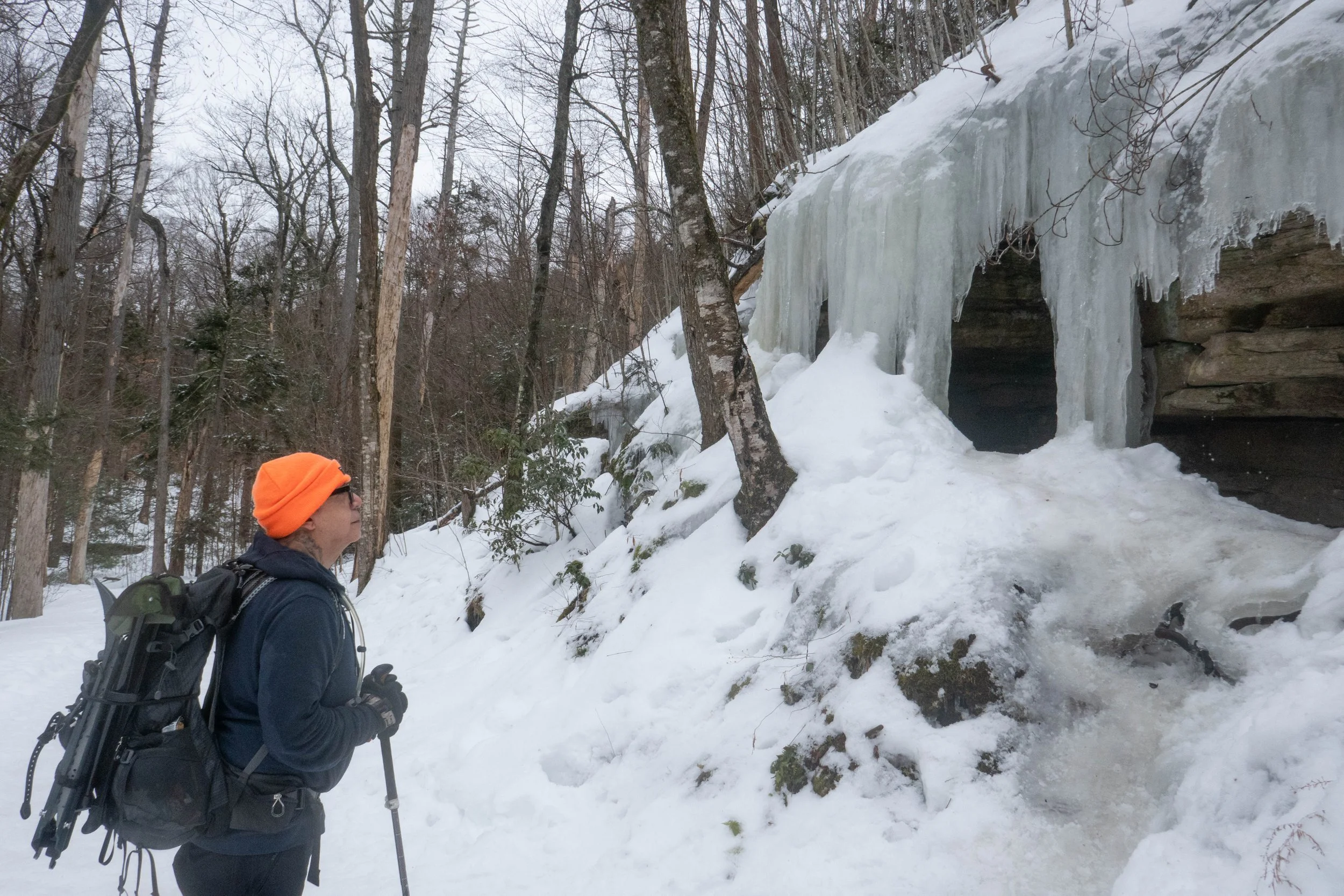 Minnewaska State Park, Mossy Glen Trail, Awosting Falls, 5.6 Miles RT, Max elevation 1,745', February 21, 2026