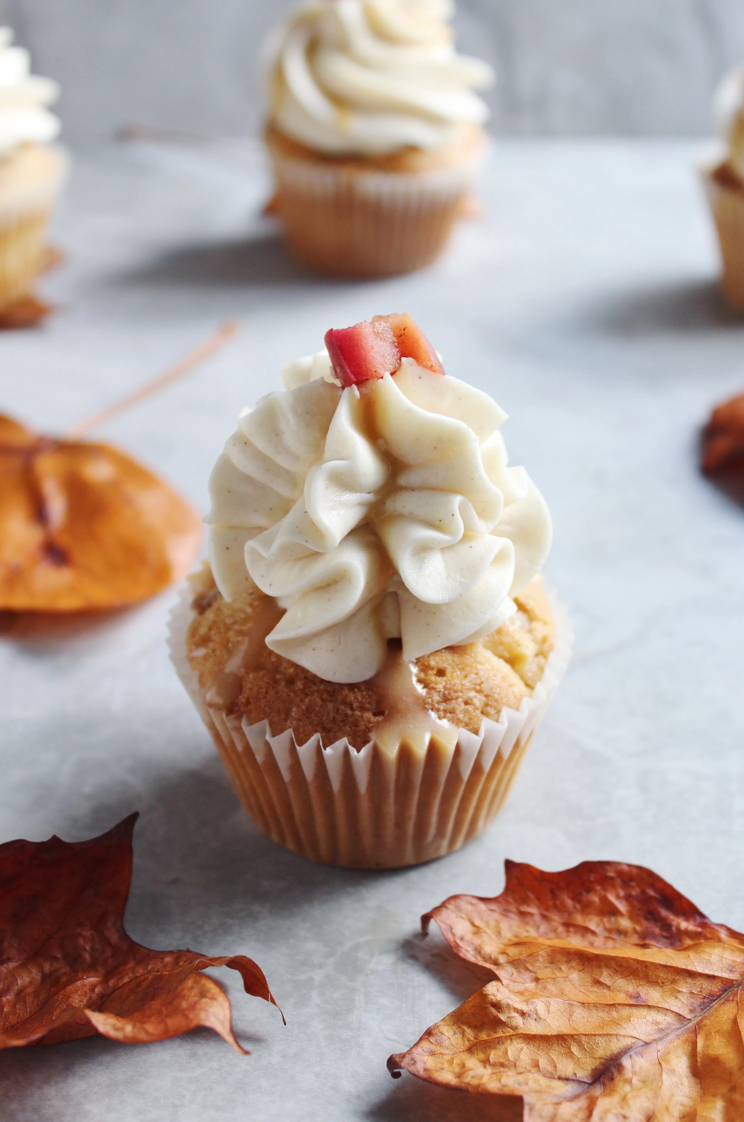 Spiced Toffee Apple Cupcakes — Hannah Bakes