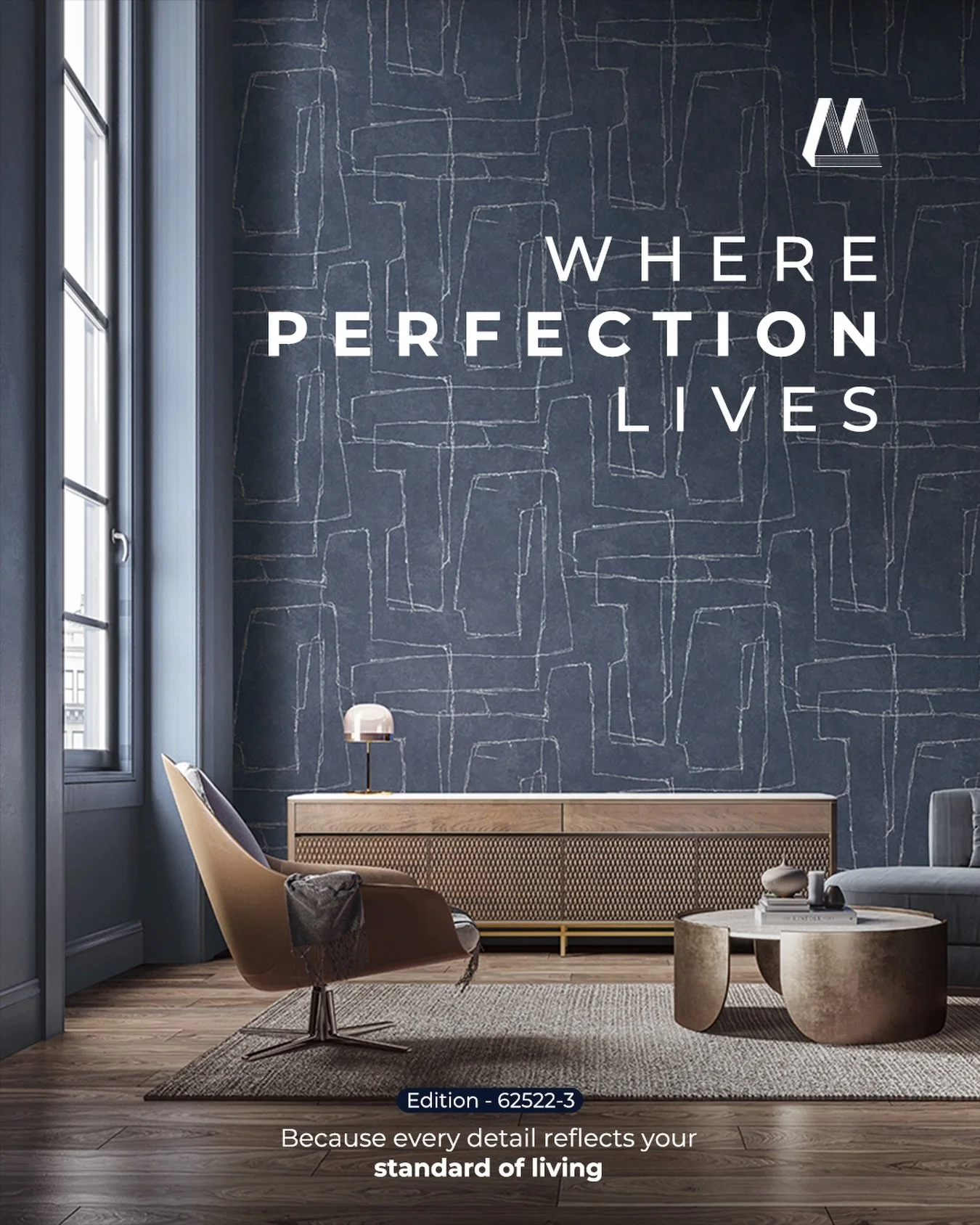 Kalau kamu pengen punya ruangan bergaya minimalis tapi tetap terasa luxury, CGM bisa bantu wujudin melalui pilihan wallpaper dengan motif geometris abstrak!🤩

Seperti salah satu desain dari &ldquo;Edition Collection&rdquo; ini, yang menghadirkan sua