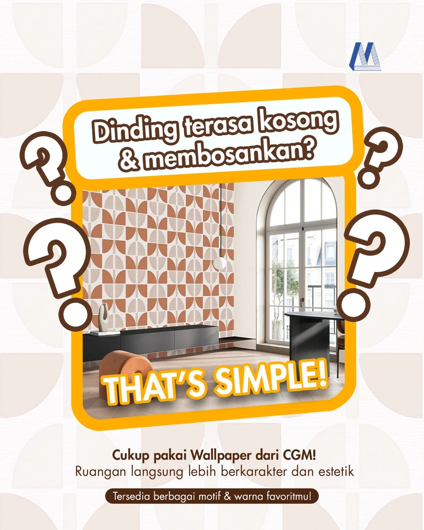 Ngapain bingung kalau dinding terasa kosong?

Langsung aja DM @cgmwallpaper_indonesia buat konsultasiin permasalahan dindingmu atau kamu juga bisa cek koleksi wallpaper di website kami www.cgmwallpaper.com✨

THAT&rsquo;S SIMPLE!😉😍

#cgmwallpaper #c