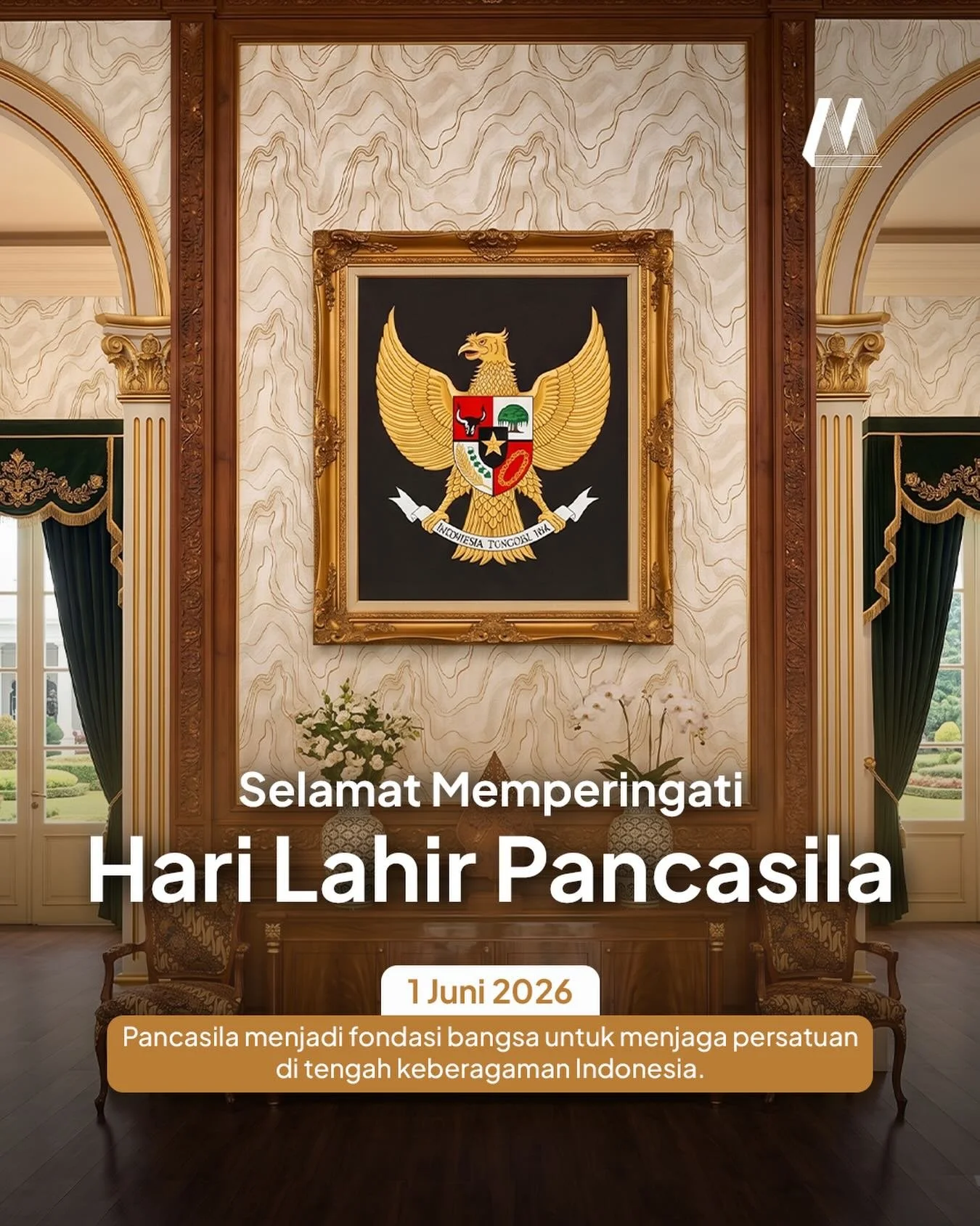 Lahir sebagai dasar negara, tumbuh menjadi pedoman bangsa.

Pancasila mengajarkan bahwa perbedaan bukanlah penghalang, melainkan kekuatan untuk melangkah bersama menuju Indonesia yang lebih kuat, adil, dan sejahtera.

Selamat Memperingati Hari Lahir 