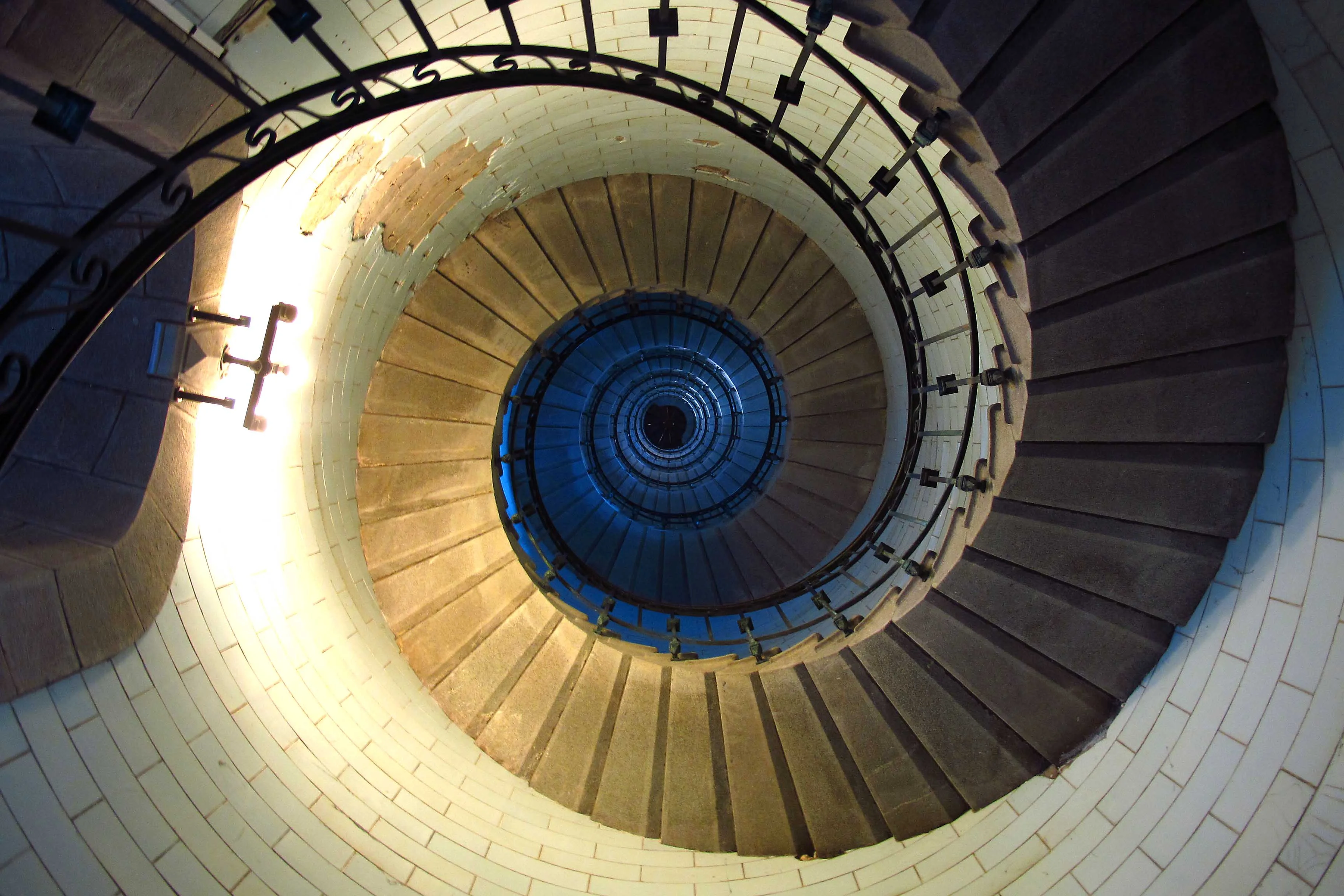Escalera del faro de  Eckmühl
