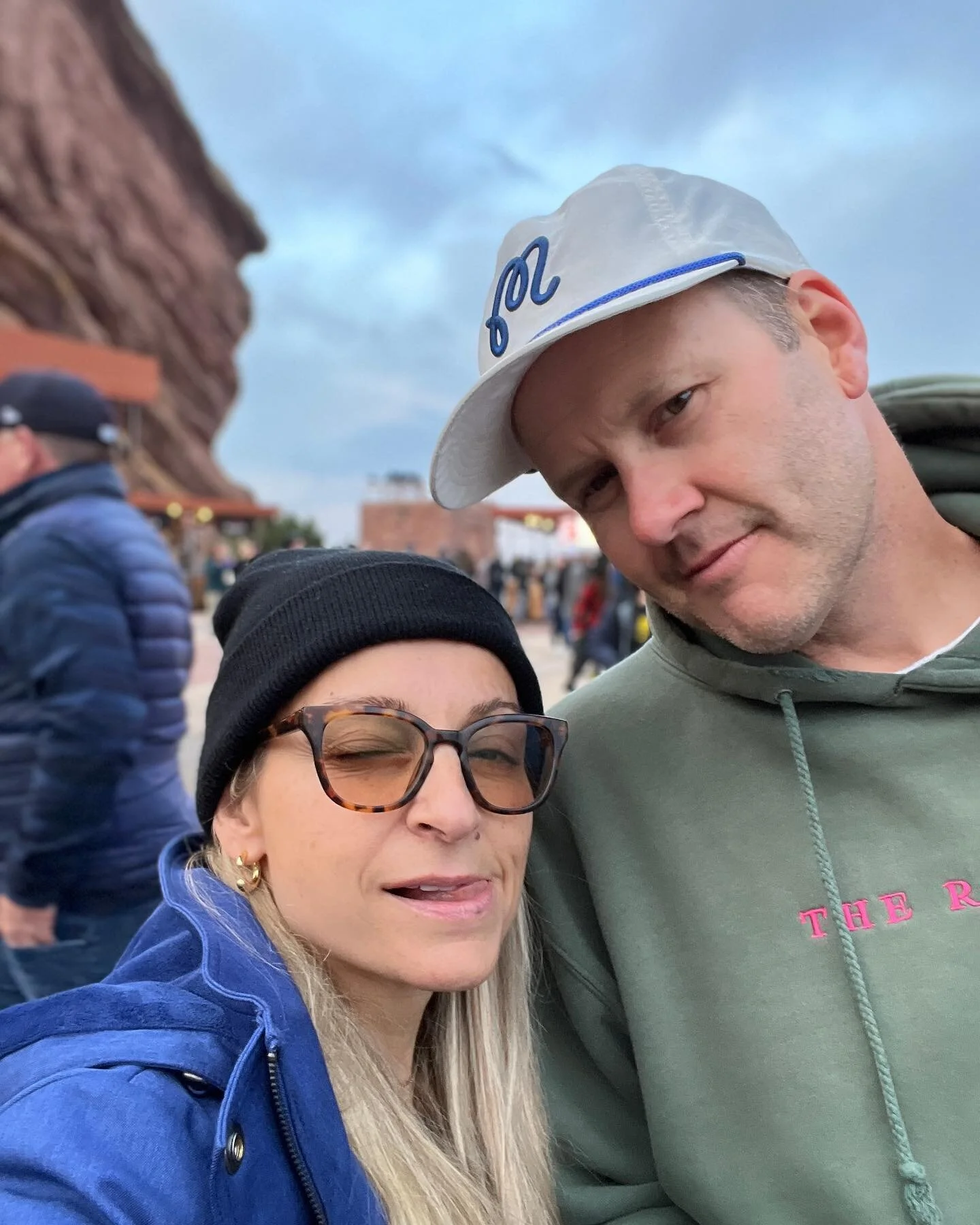 At Red Rocks. Matt being cool. Me being extra. The usual.  #bucketlist #colorado #dad #redrocks