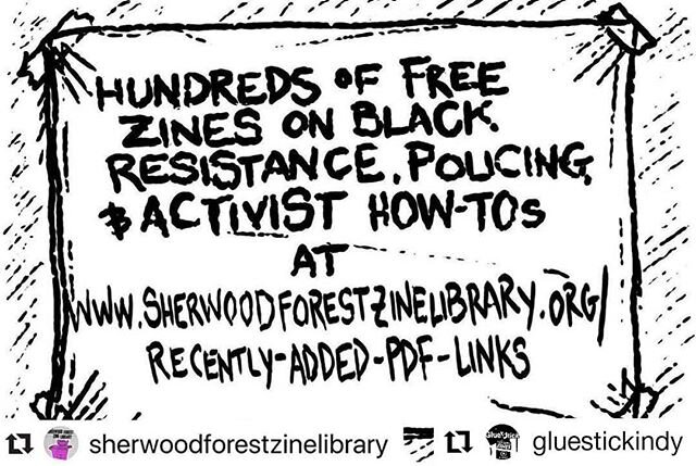#Repost @gluestickindy
&bull; &bull; &bull; &bull; &bull; &bull;
#Repost @sherwoodforestzinelibrary with @make_repost
・・・
We&rsquo;ve spent the past few days sifting through our massive collection of zine PDFs and have uploaded lots of zines dealing 
