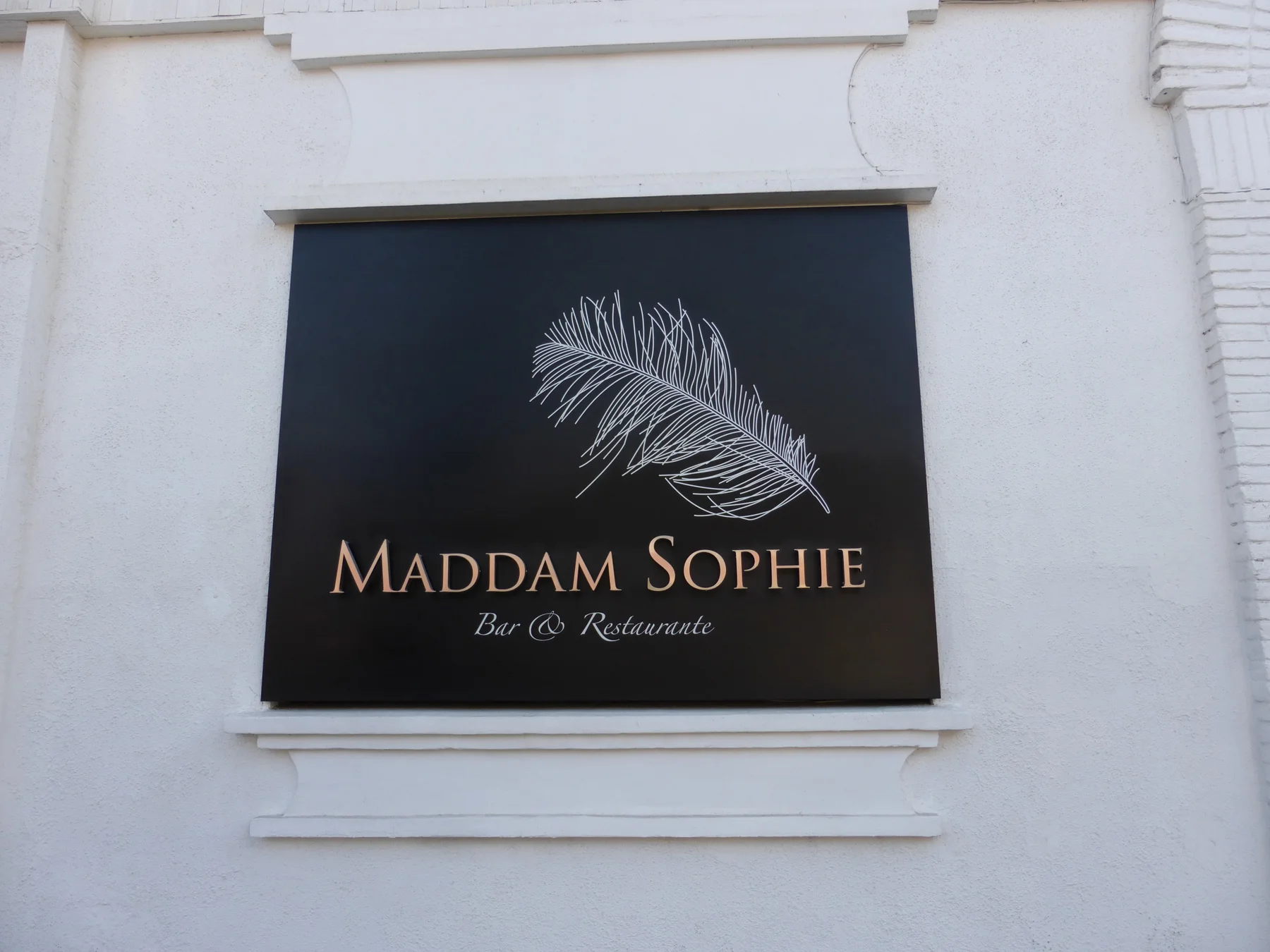 ...two blocks away, we saw this! So, it's Maddam Sophie now?