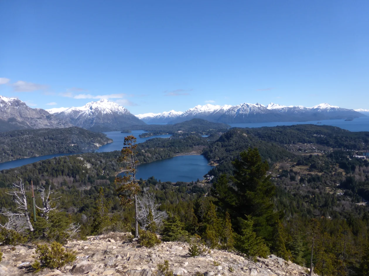 The pictures don't do these views justice. The view is of Lake Moreno and Lake Nahuel Huapi. Lake Moreno is named after Perito Moreno an Argentinian naturalist who was the first white man to set foot in the region. Moreno was also responsible for keeping the area protected as a national park. As the Argnetinians say "un tipazo," quite a guy.