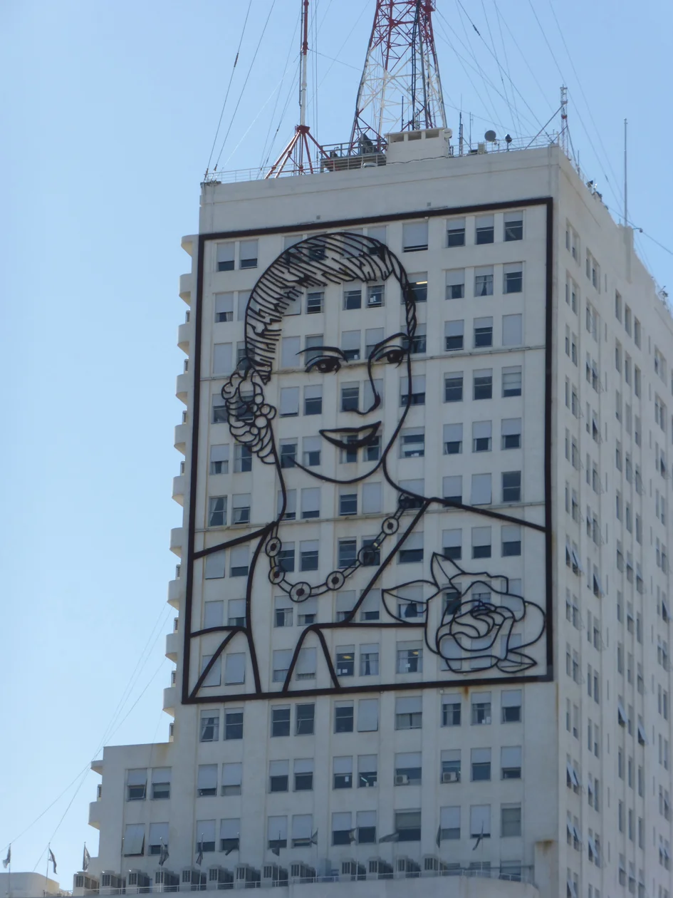 Evita is everywhere!
Eva Perone was married to President Juan Peron and served as the first
lady of Argentina from 1946 until her death from cancer at age 33 in 1952. She was a very political first lady and a
vocal champion for workers rights, women and the poor. She is still beloved today and her image can
be found all around the city.
0
0
1
51
292
Kikio Creative Communications
2
1
342
14.0
Normal
0
false
false
false
EN-US
JA
X-NONE
/* Style Definitions */
table.MsoNormalTable
{mso-style-name:"Table Normal";
mso-tstyle-rowband-size:0;
mso-tstyle-colband-size:0;
mso-style-noshow:yes;
mso-style-priority:99;
mso-style-parent:"";
mso-padding-alt:0in 5.4pt 0in 5.4pt;
mso-para-margin:0in;
mso-para-margin-bottom:.0001pt;
mso-pagination:widow-orphan;
font-size:12.0pt;
font-family:Cambria;
mso-ascii-font-family:Cambria;
mso-ascii-theme-font:minor-latin;
mso-hansi-font-family:Cambria;
mso-hansi-theme-font:minor-latin;}