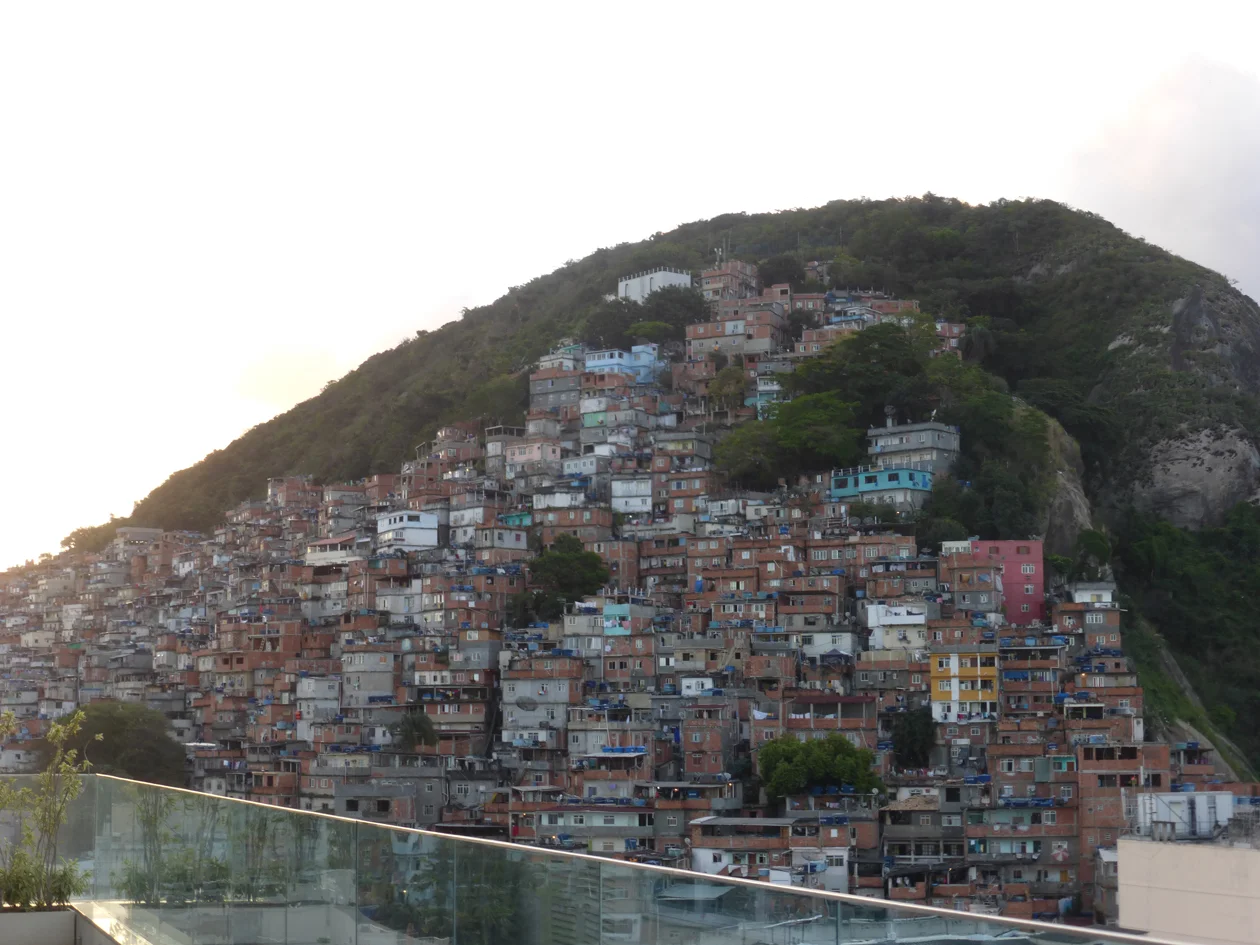 These were our first views of Rio from the roof of our hotel on Copacabana Beach.