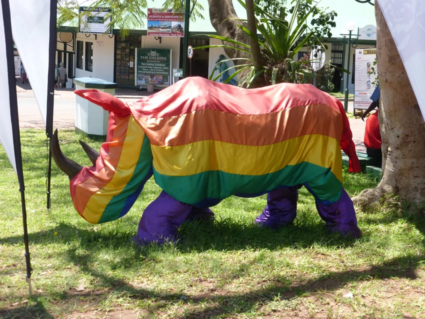 All love is welcome in Zimbabwe (we saw this outside one of the local travel agencies in Victoria Falls)