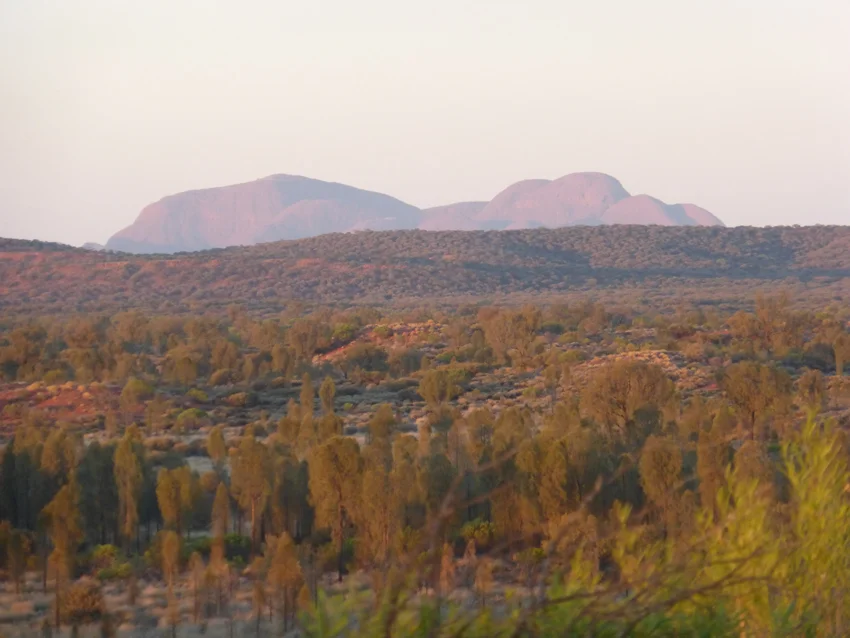 This is Kata Tujuta at sunrise.