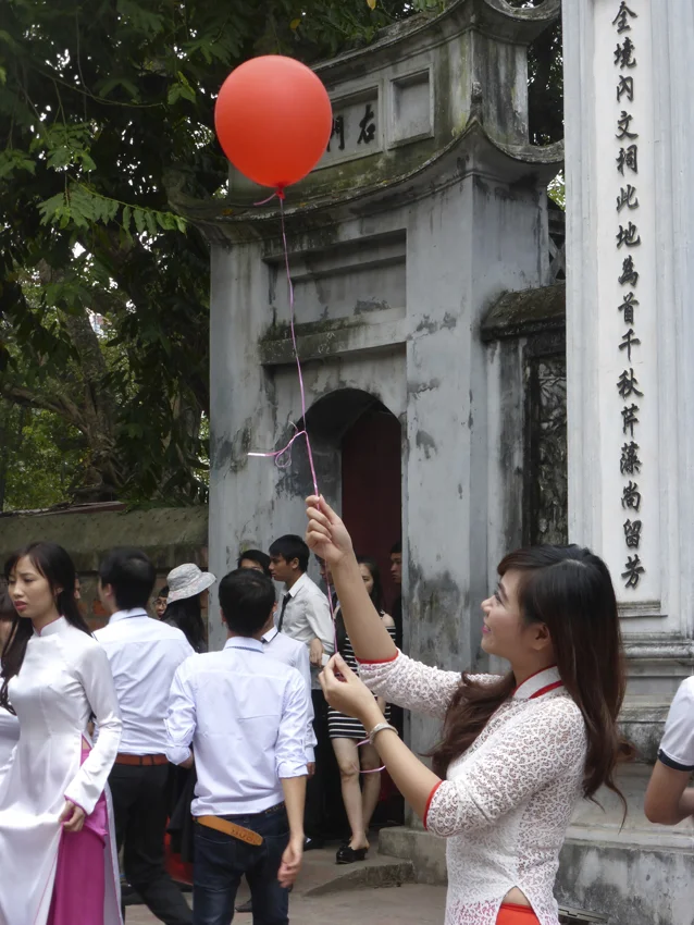 In Hanoi, they also love the staged photo op. Everywhere we went (p.s. in fairness, this seems to be a running theme throughout SE Asia) there were young women having formal pictures taken to mark whatever important occasion was happening in their lives…birthday, engagement, graduation, marriage. This is a great town for make up artists and professional photogs