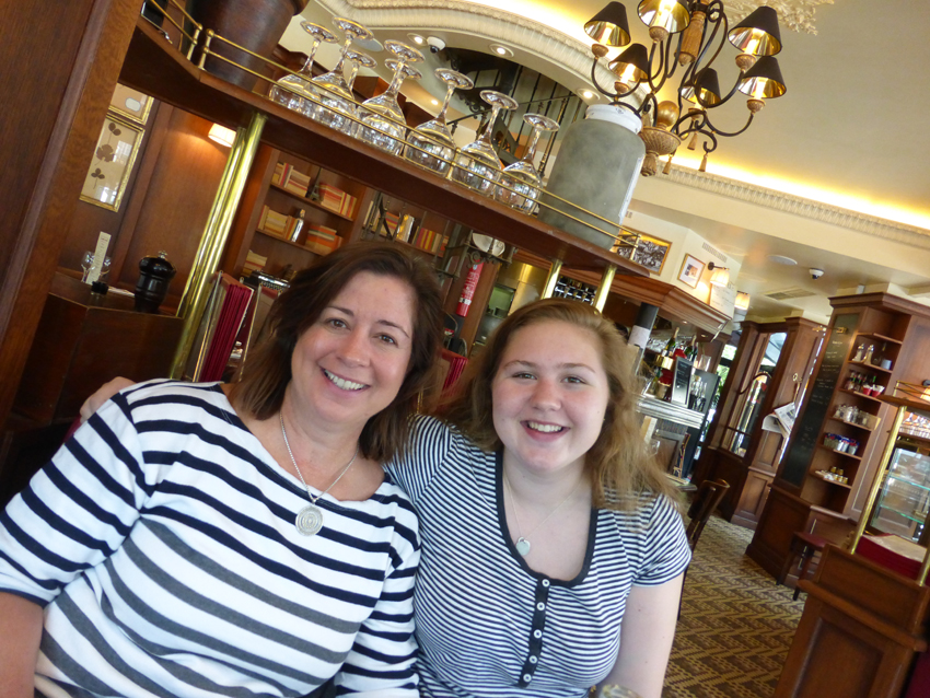 Lunch at Bistro Champs de Mars (including escargot - yes, Annie ate snails)