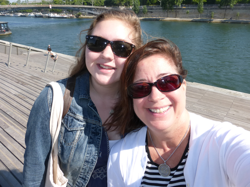 A quick selfie by The Seine on our way to Le Marais for shopping.
