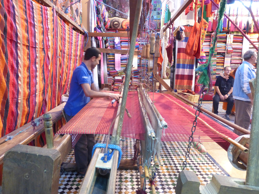 A weaver showing how much work goes into each and every handmade product.