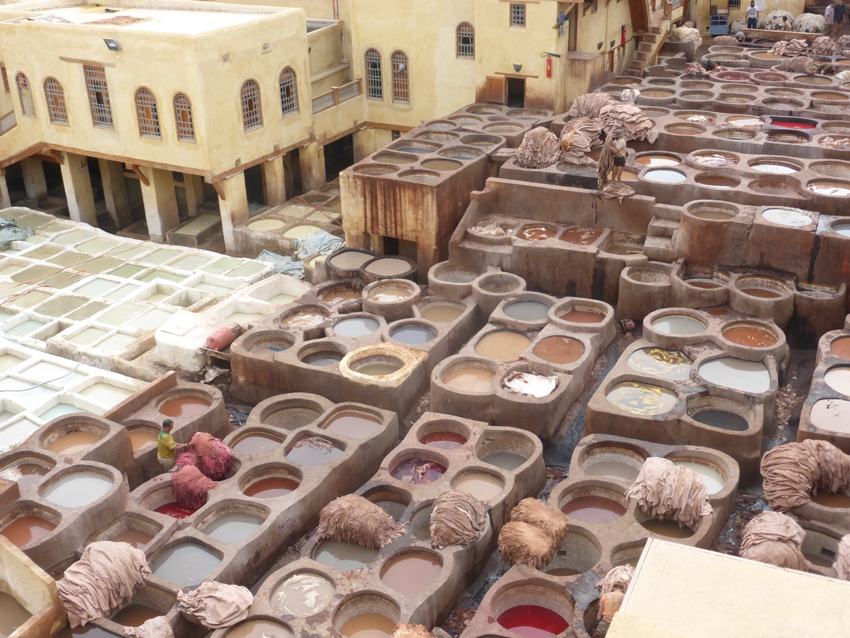 This was the most jaw dropping moment of the day. This is the leather making process - from stripping to dying. Still done just as it has been for hundreds of years.