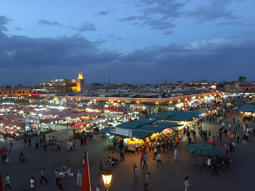 The night market in Marrakech.