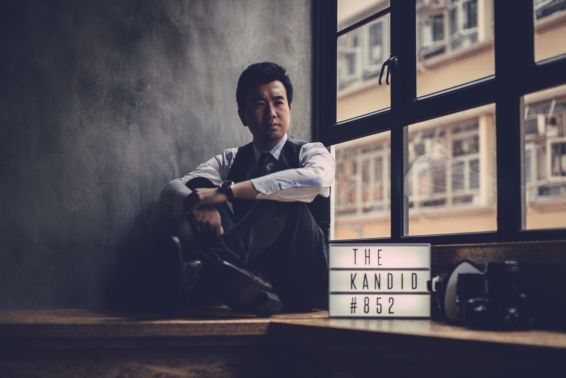 Justin Lim, self-portrait at The Kandid, 2015
